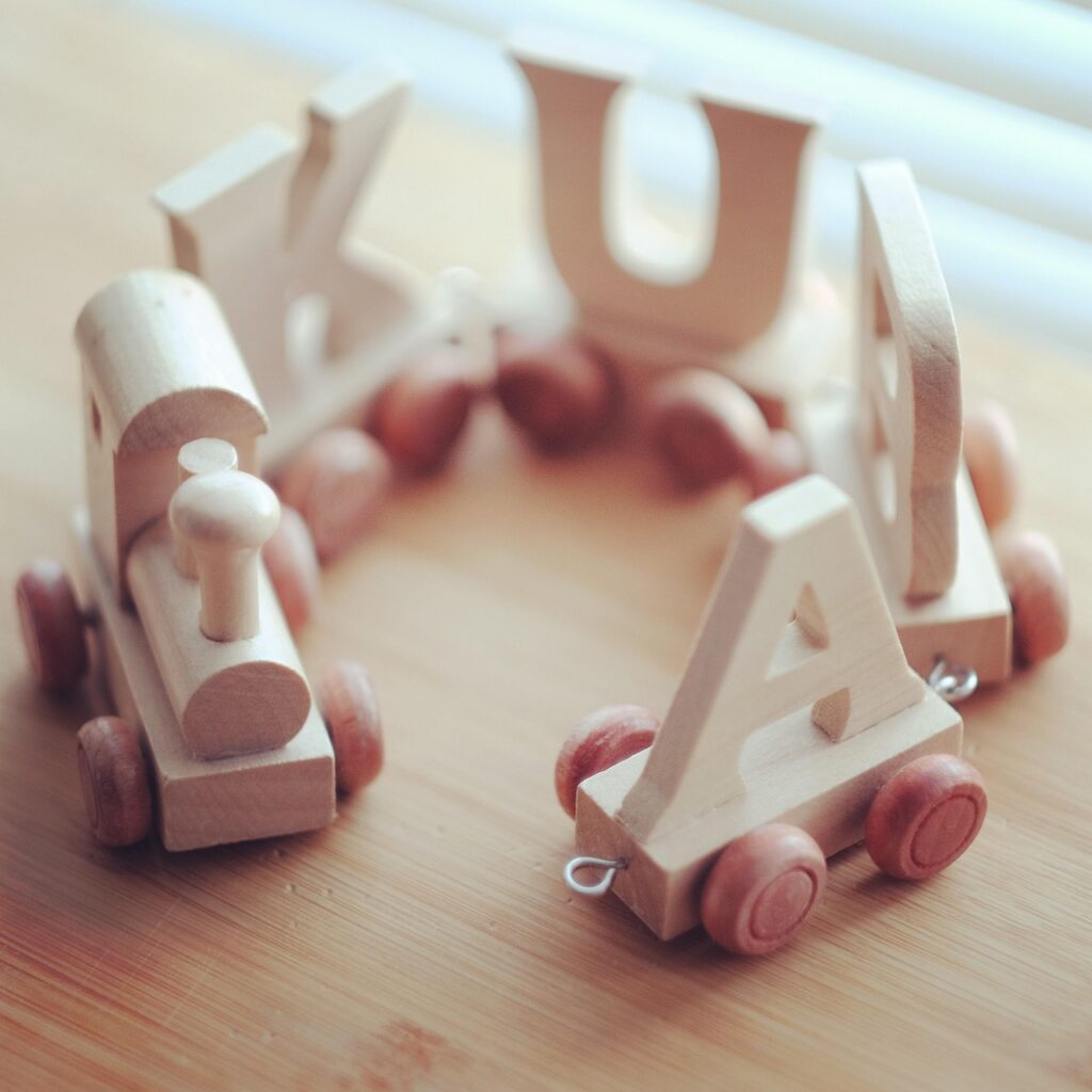 toy, carpenter, wood, train, eco, child, letters, wooden, manually, handicraft, childhood