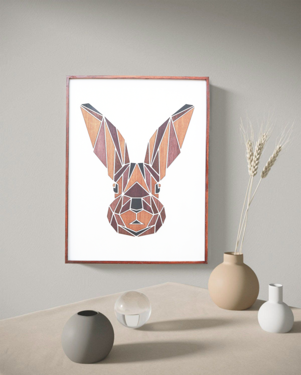 Wooden Rabbit Wall Hanging Panel for Wall Décor | Premium Decorative Wood Panel – Zrosy