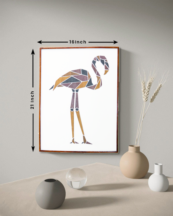 Wooden Flamingo Wall Hanging Panel for Wall Décor | Premium Decorative Wood Panel – Zrosy