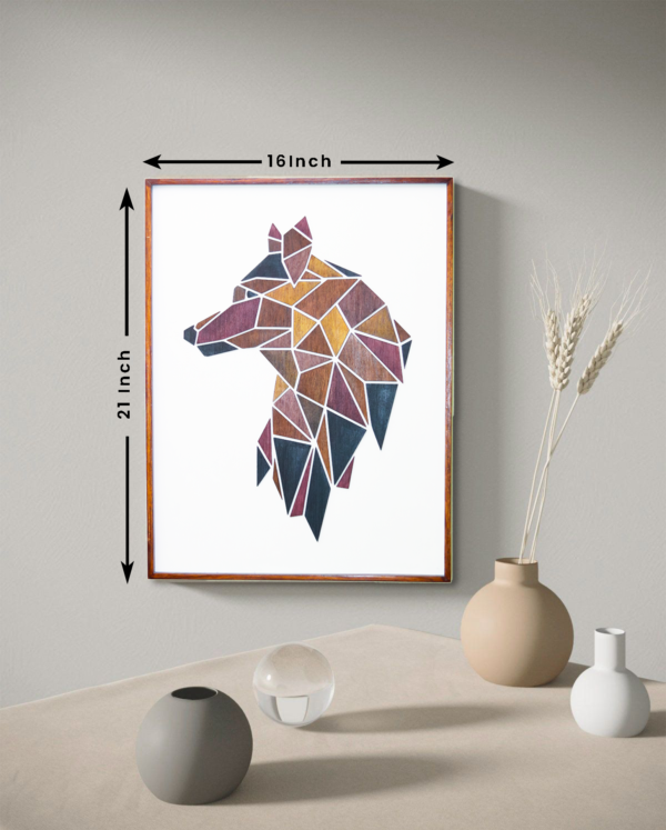 Wooden Wolf Wall Hanging Panel for Wall Décor | Premium Decorative Wood Panel – Zrosy