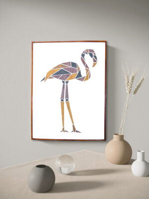 Wooden Flamingo Wall Hanging Panel for Wall Décor | Premium Decorative Wood Panel – Zrosy