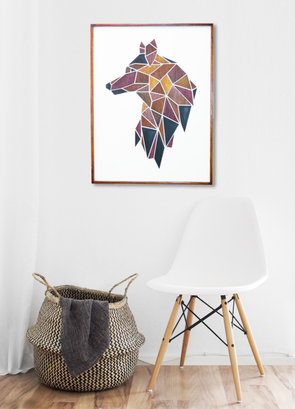 Wooden Wolf Wall Hanging Panel for Wall Décor | Premium Decorative Wood Panel – Zrosy
