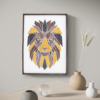 Wooden Lion Wall Hanging Panel for Wall Décor | Premium Decorative Wood Panel – Zrosy