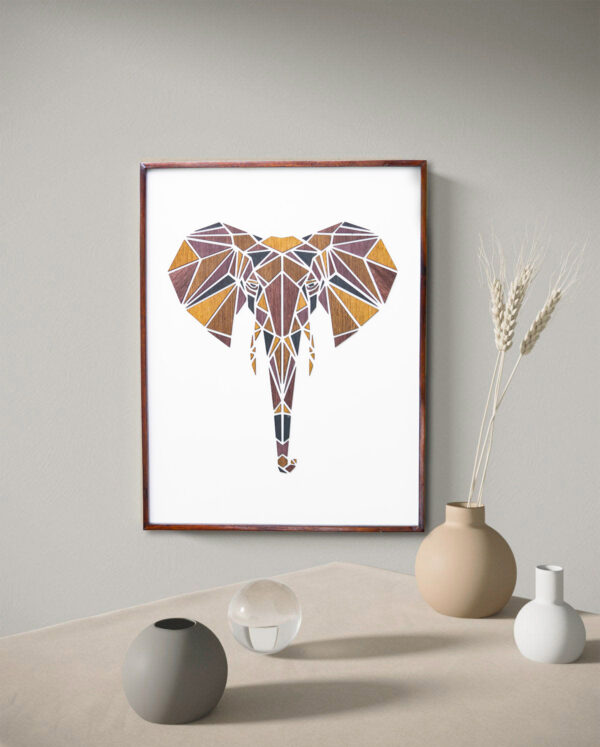 Wooden Elephant Wall Hanging Panel for Wall Décor | Premium Decorative Wood Panel – Zrosy