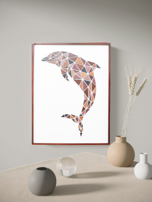 Wooden Dolphin Wall Hanging Panel for Wall Décor | Premium Decorative Wood Panel – Zrosy