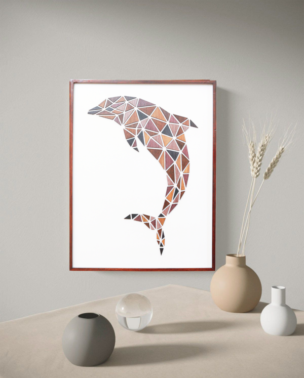 Wooden Dolphin Wall Hanging Panel for Wall Décor | Premium Decorative Wood Panel – Zrosy
