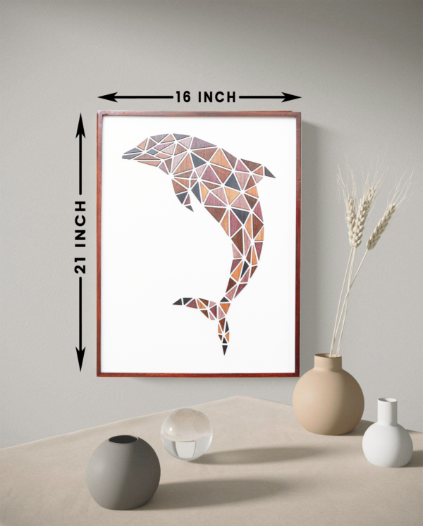 Wooden Dolphin Wall Hanging Panel for Wall Décor | Premium Decorative Wood Panel – Zrosy