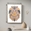 Wooden Lion Wall Hanging Panel for Wall Décor | Premium Decorative Wood Panel – Zrosy