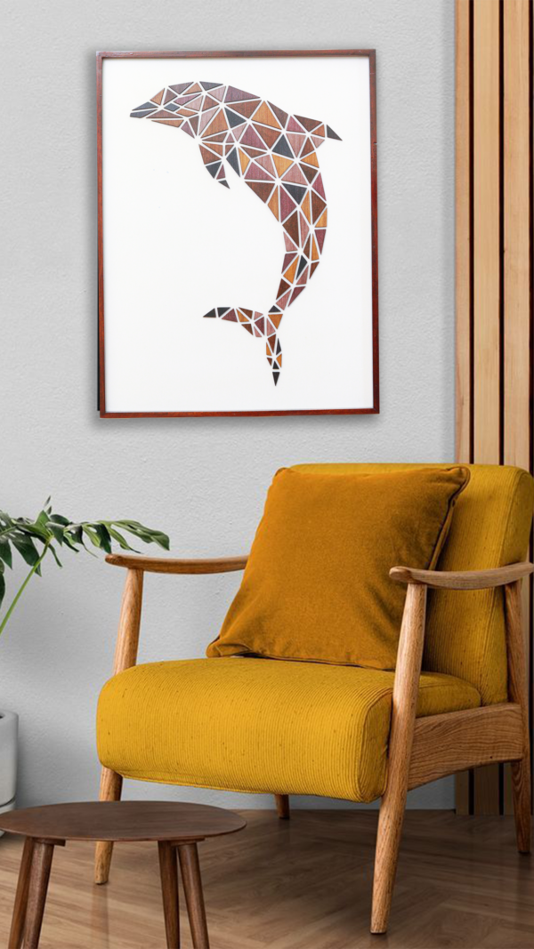new Wooden Dolphin Wall Hanging Panel for Wall Décor | Premium Decorative Wood Panel – Zrosy
