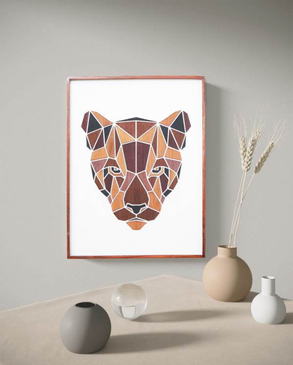 Wooden Puma Wall Hanging Panel for Wall Décor | Premium Decorative Wood Panel – Zrosy