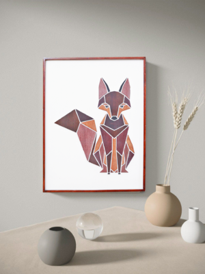 Wooden Fox Wall Hanging Panel for Wall Décor | Premium Decorative Wood Panel – Zrosy