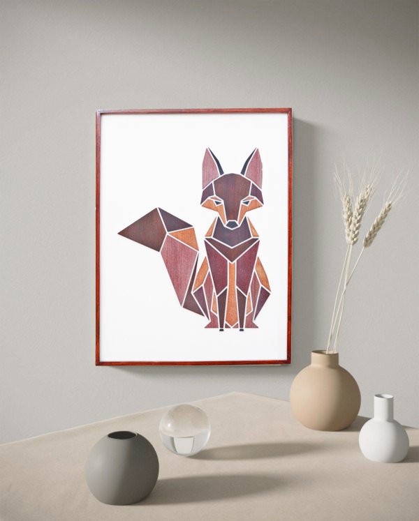 Wooden Fox Wall Hanging Panel for Wall Décor | Premium Decorative Wood Panel – Zrosy
