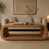 MZEJ7243 Premium Solid Wood Coffee Table for Living Room | Modern Wooden Coffee Table – Zrosy